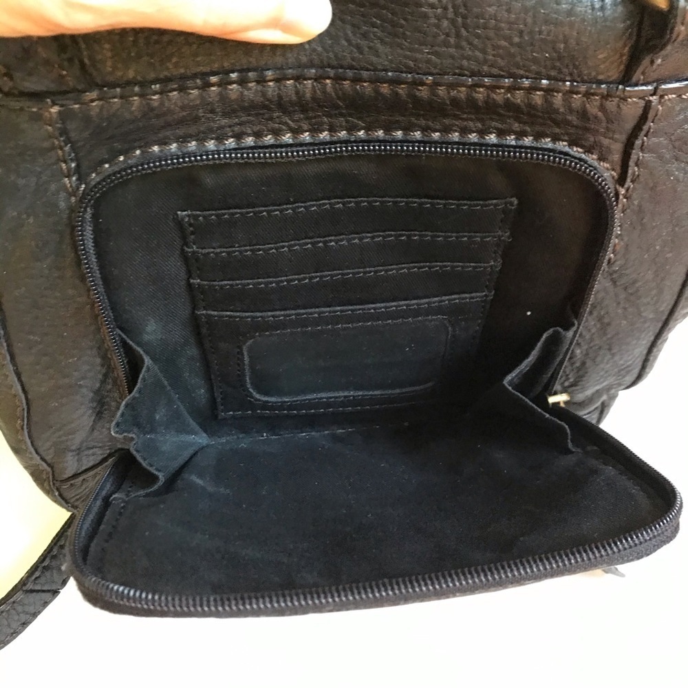 Vintage Fossil Crossbody Bag Black Leather - Picture 7 of 11